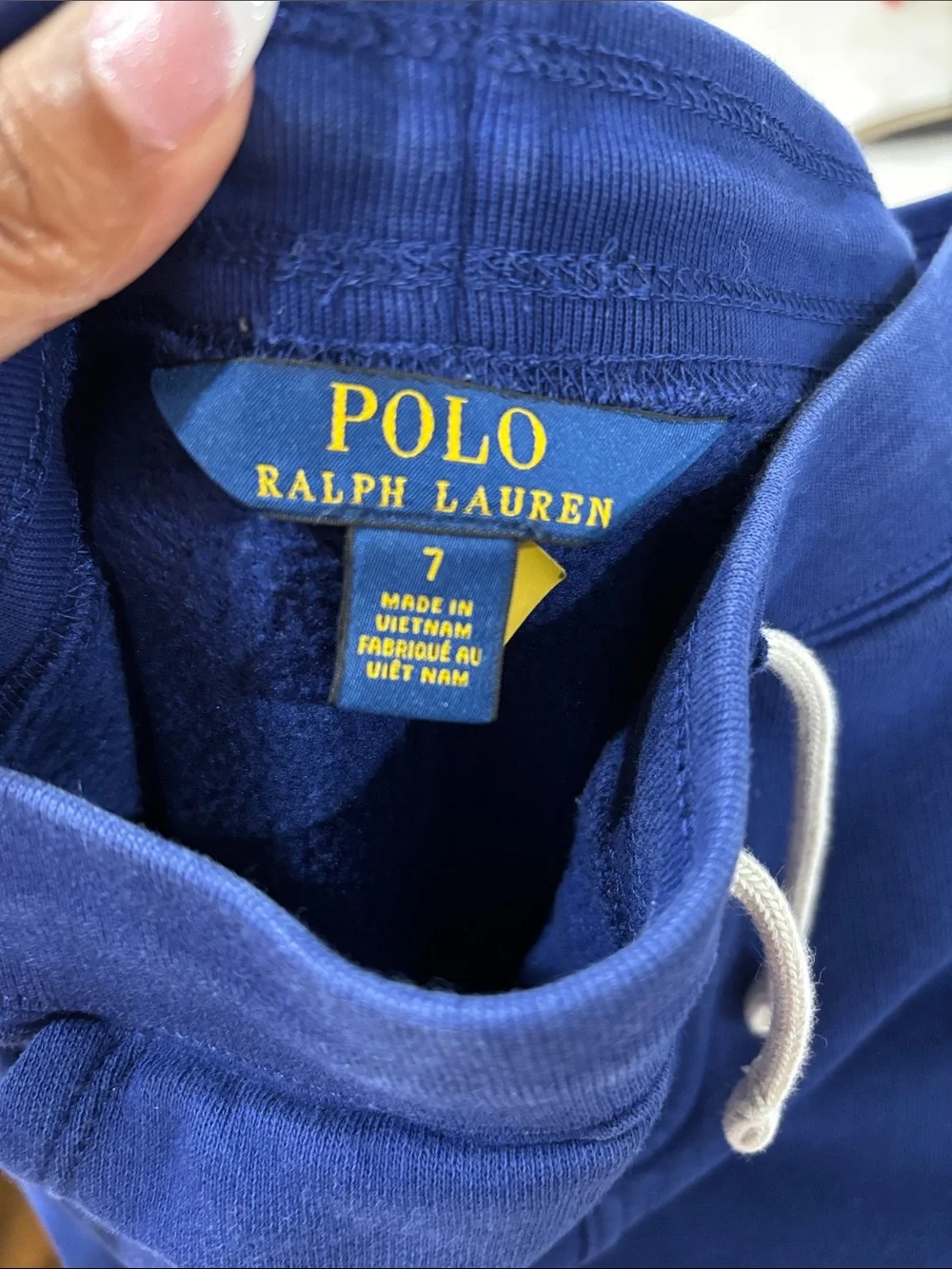 Polo Ralph Lauren Kids Royal Blue Jogger Sweatpants with Yellow Polo logo size 7